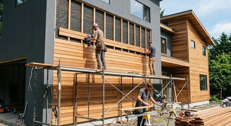 Wood Cladding Installation in Boston, MA